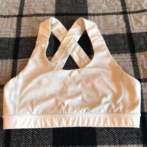 Lululemon sports bra, gray and white cloud print